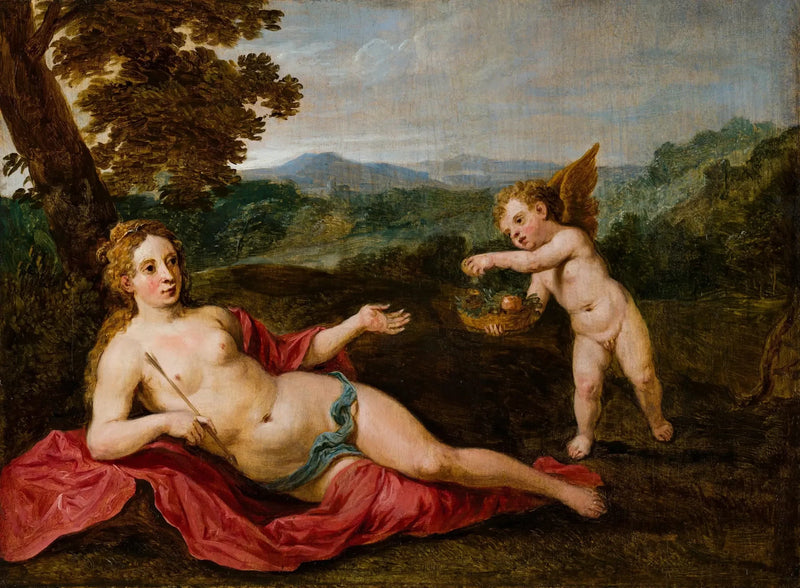 Vênus com Cupido - David Teniers Júnior