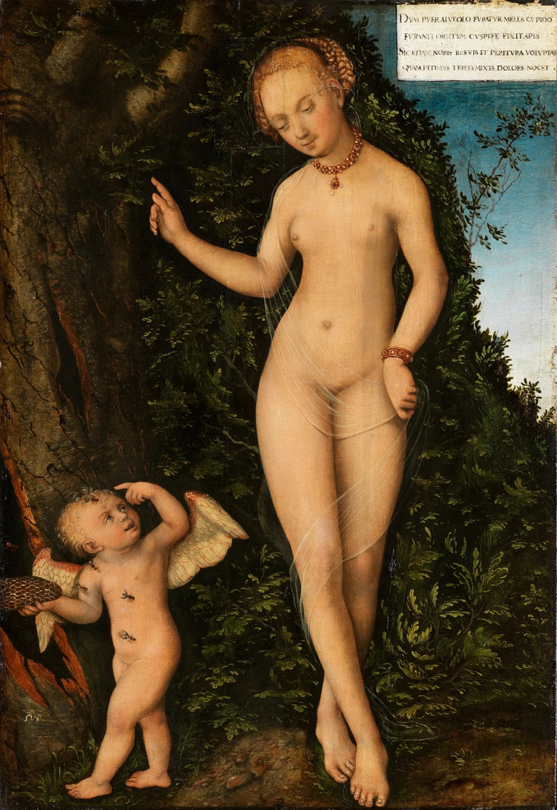 Vênus com Cupido, o ladrão de mel - Lucas Cranach, o Velho