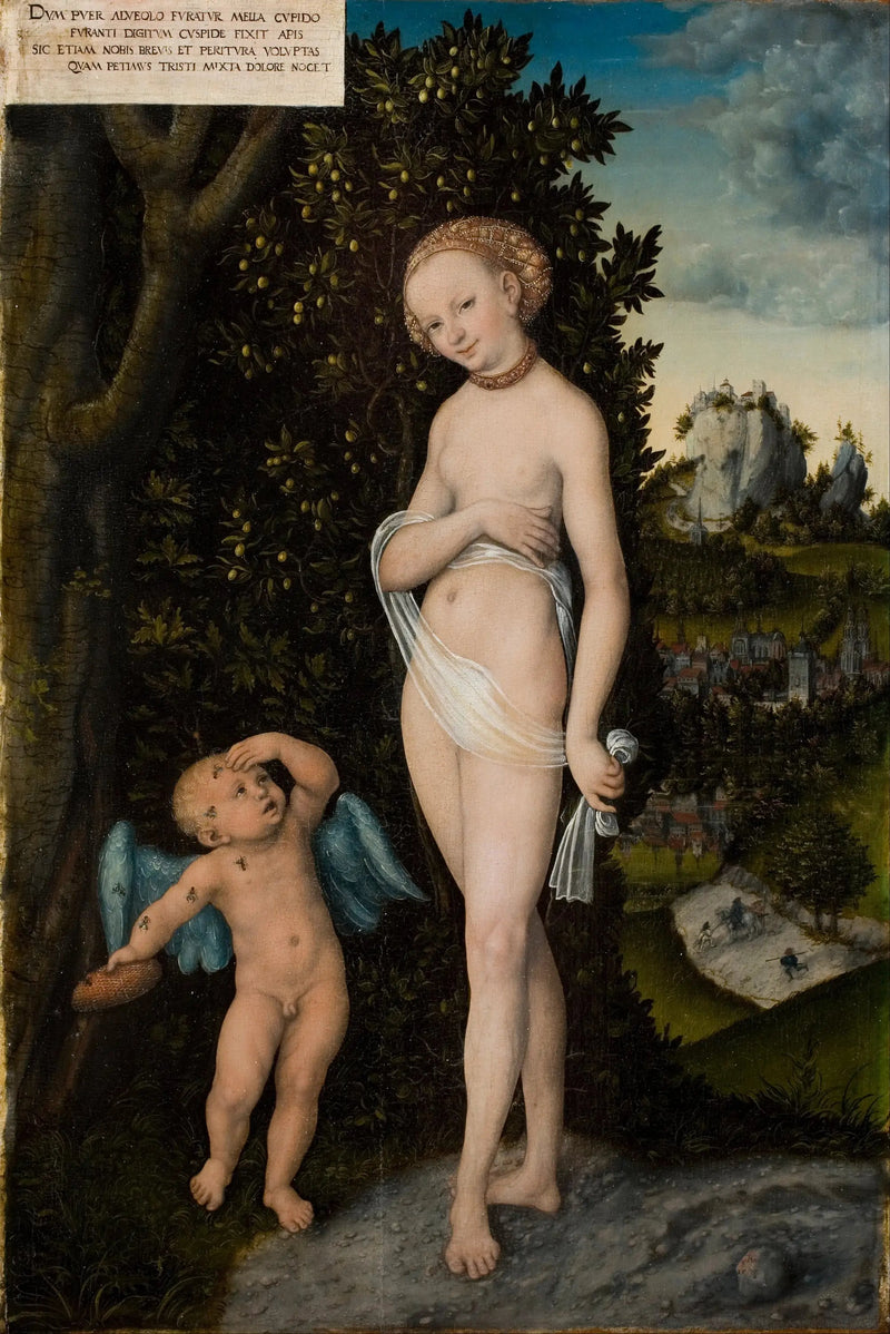 Vênus com Cupido, o ladrão de mel - Lucas Cranach, o Velho