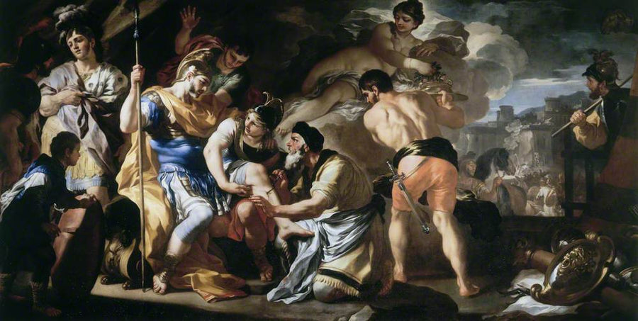 Vênus com Iápis curando Eneias ferido - Francesco Solimena