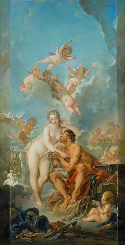 Vênus junto a Marte, também conhecido erroneamente como Vênus junto a Vulcano - François Boucher