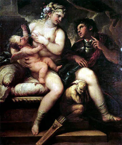 Vênus, Cupido e Marte - Luca Giordano