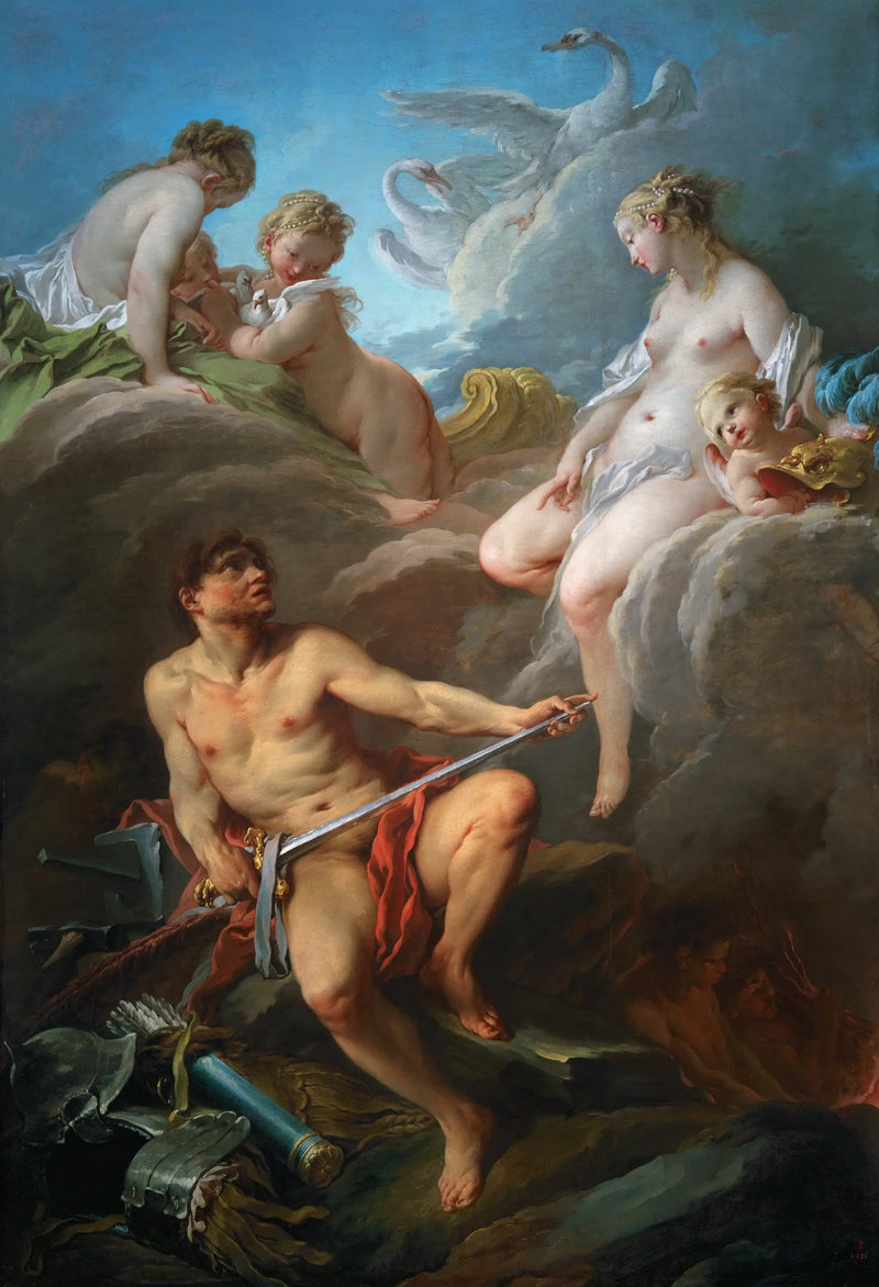 Vênus pedindo armas para Vulcano para Eneias - François Boucher