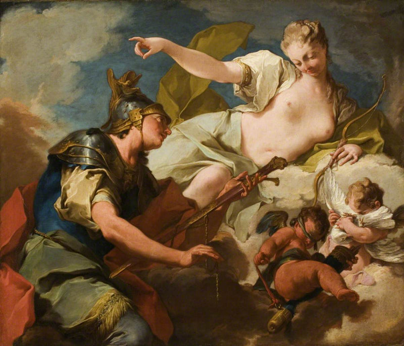 Vênus dá armas a Eneias - Giovanni Battista Pittoni
