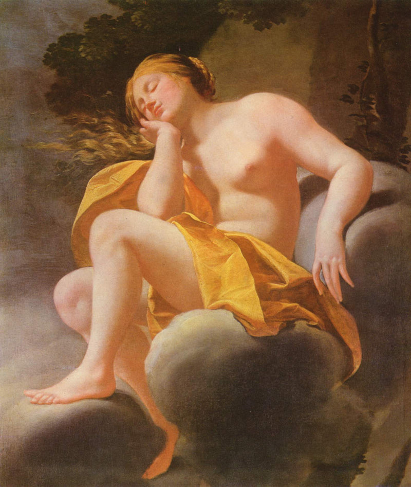 Vênus adormecida sobre as nuvens - Simon Vouet
