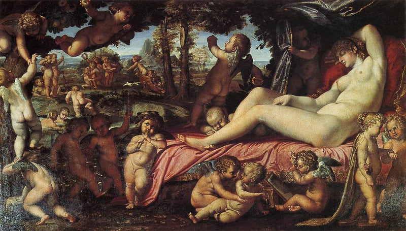 Vênus adormecida com amores - Annibale Carracci