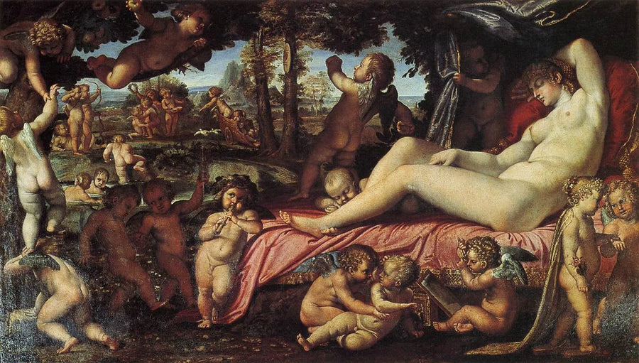 Vênus adormecida com amores - Annibale Carracci
