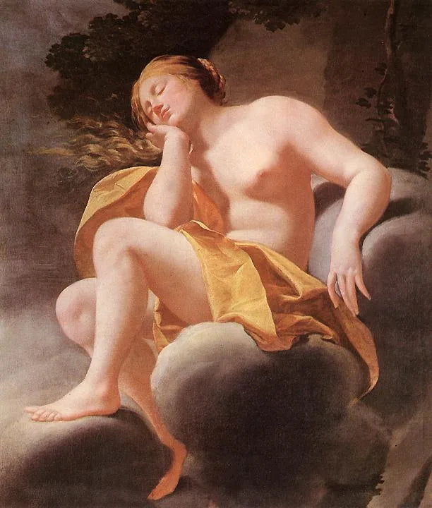 Vênus adormecida sobre as nuvens - Simon Vouet