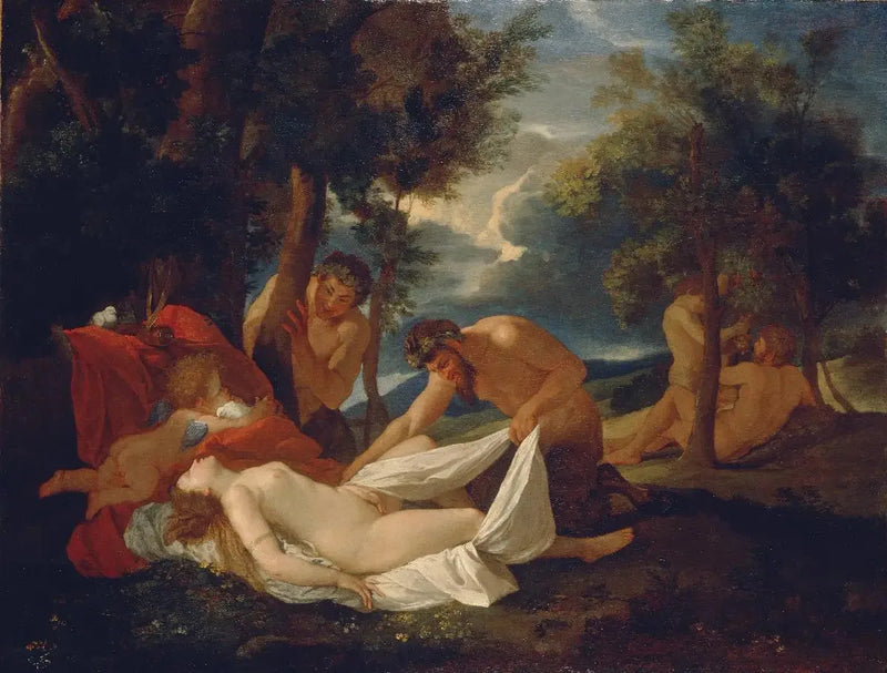 Vênus adormecida surpreendida por sátiros - Nicolas Poussin