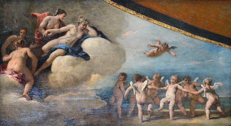Vênus cercada por ninfas assistindo a uma dança de Amores - Sebastiano Ricci