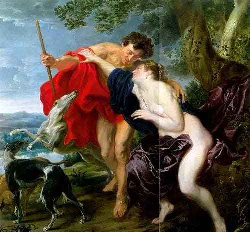 Vênus tentando impedir Adônis de ir caçar - Antoine van Dyck