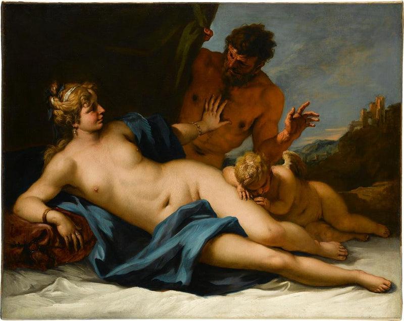 Vênus é surpreendida por um sátiro - Sebastiano Ricci