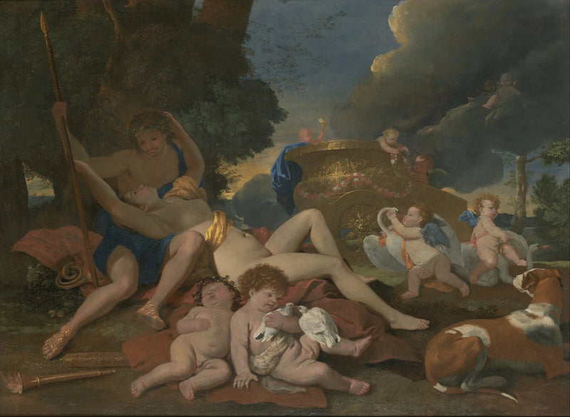 Vênus e Adônis - Nicolas Poussin