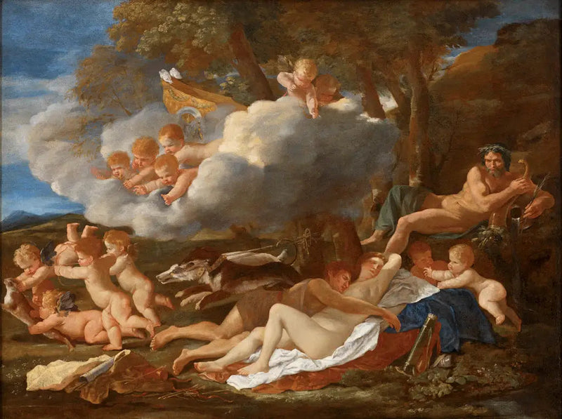Vênus e Adônis - Nicolas Poussin