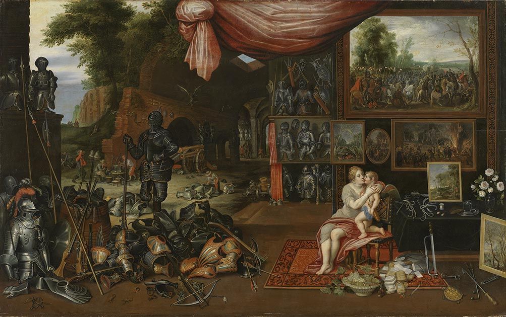 Vénus et Amour dans la Schmiede des Vulkan - Jan Brueghel l'Ancien image 1 copie de tableau peinte à la main