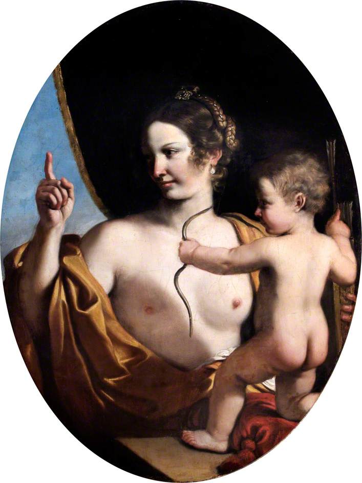 Vênus e Cupido - Guercino