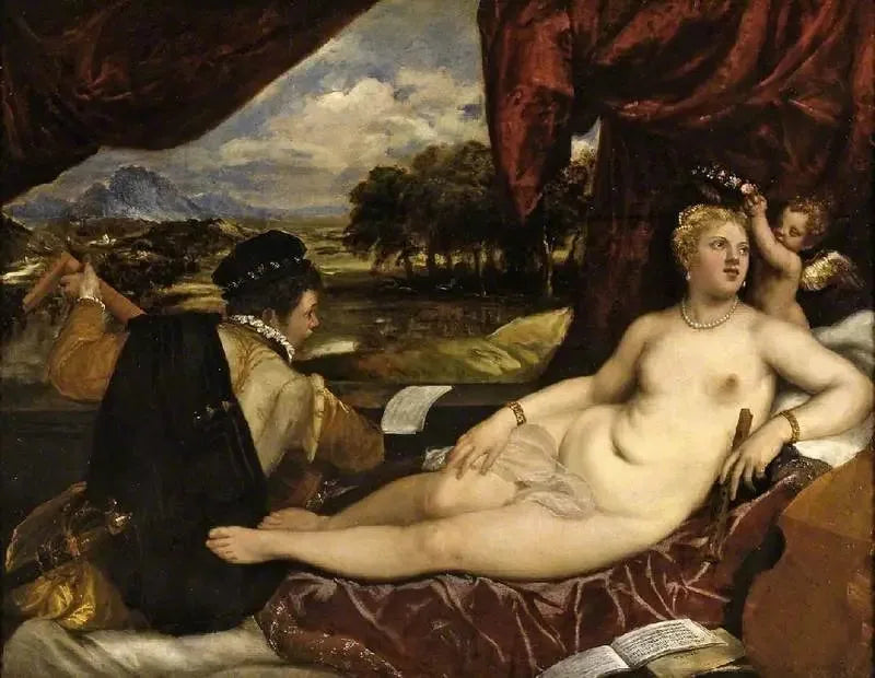 Vênus e o tocador de alaúde - Titian
