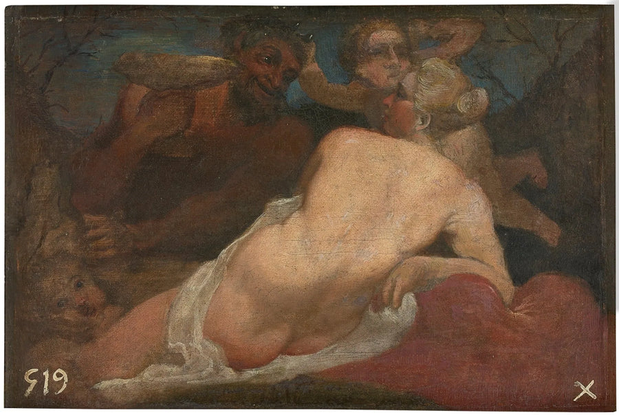 Vênus e um sátiro - Annibale Carracci