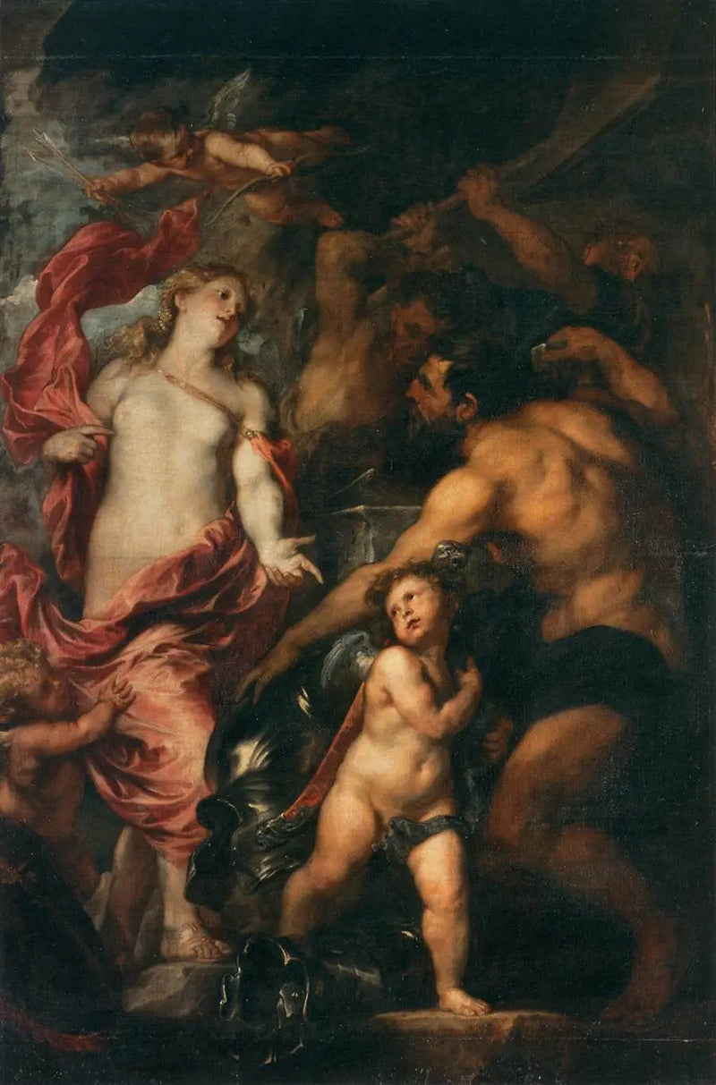 Vênus faz forjar por Vulcano armas para seu filho Eneias - Antoine van Dyck