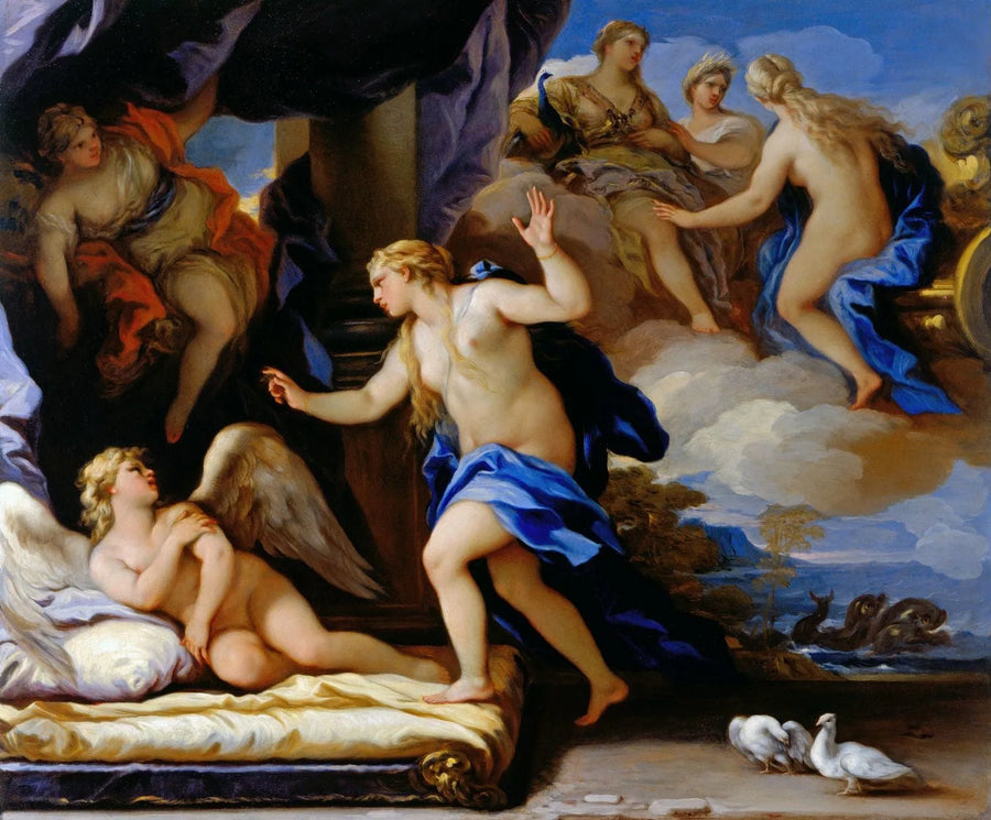 Vênus repreende Cupido - Luca Giordano