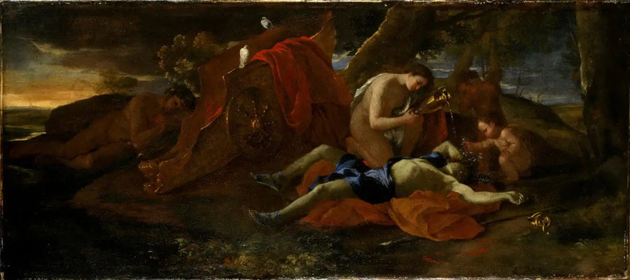 Vênus chorando Adônis - Nicolas Poussin