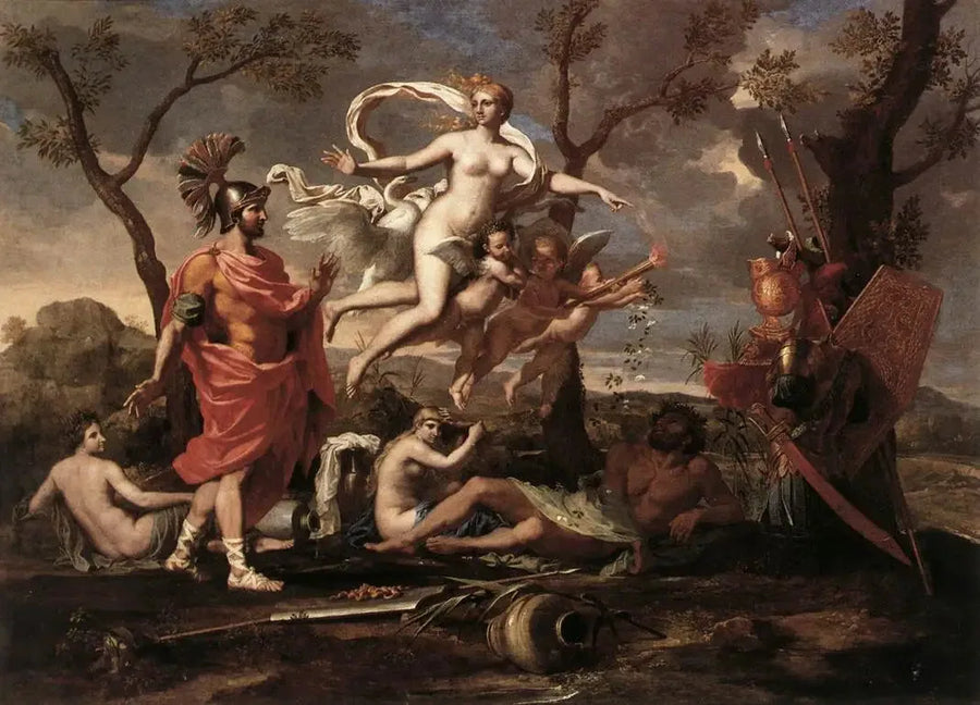 Vênus apresenta a Eneias as armas forjadas por Vulcano - Nicolas Poussin