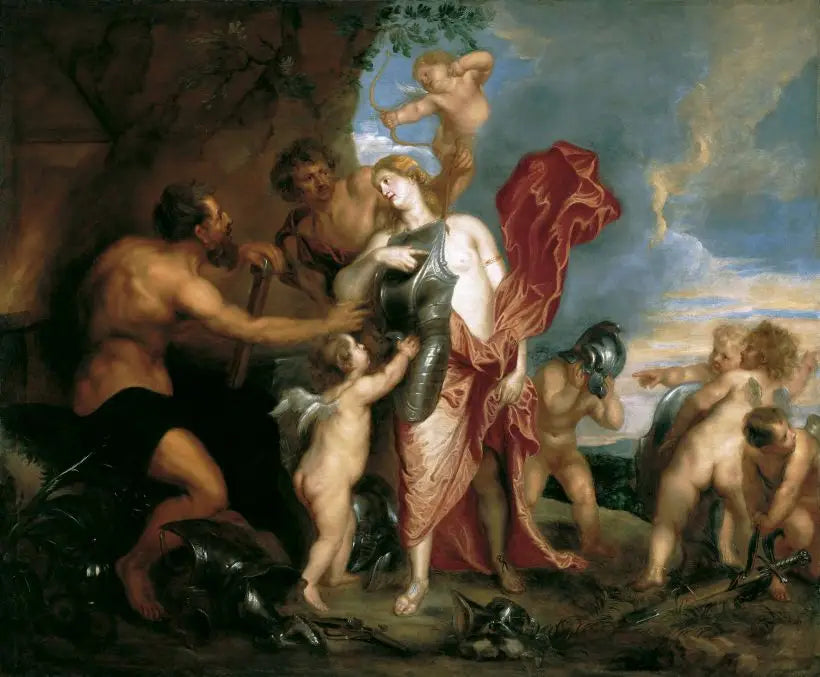 Vênus recebendo as armas de Eneias de Vulcano - Antoine van Dyck