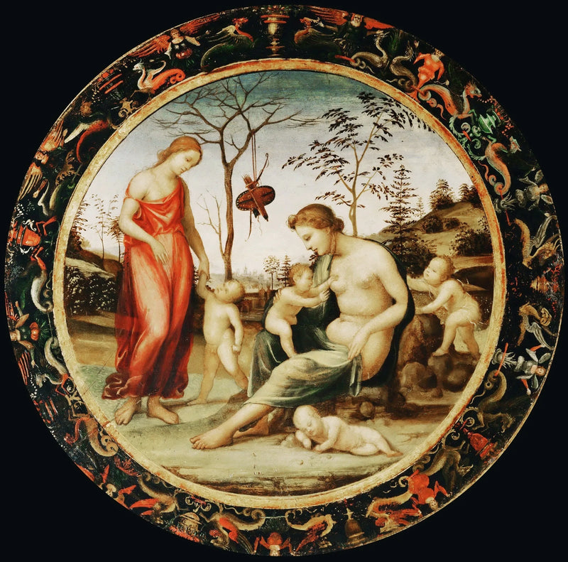 Vênus terrestre com Éros e Vênus celeste com Antéros e dois outros cupidos - Il Sodoma (Giovanni Antonio Bazzi)