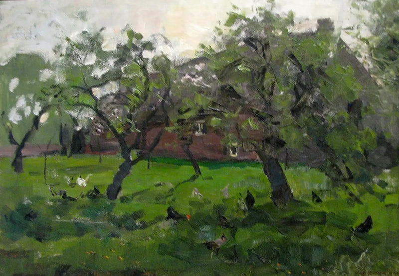 Pomar com galinhas - Piet Mondrian