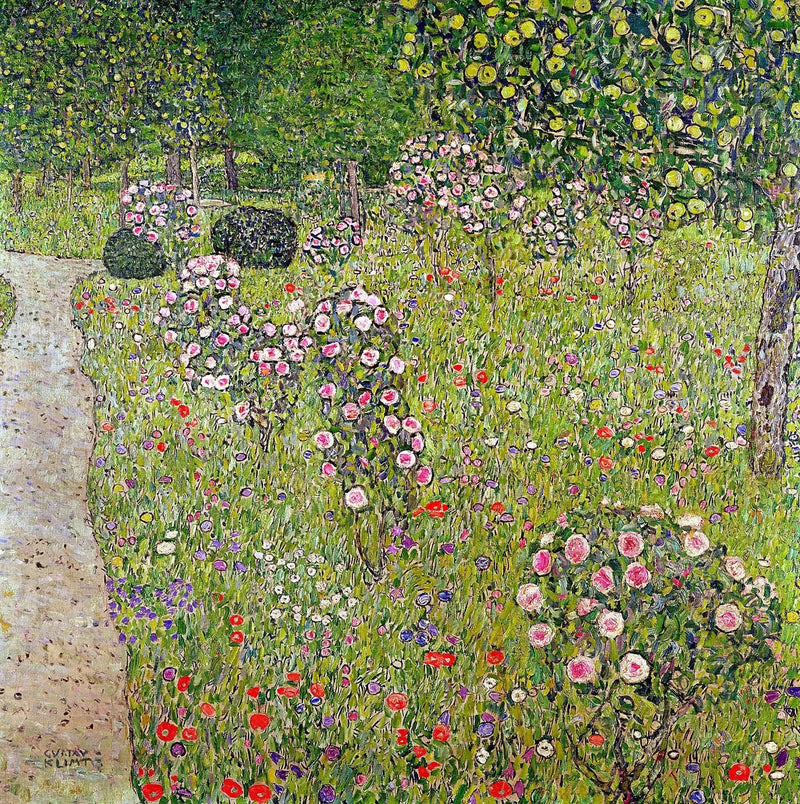 Pomar com rosas - Gustav Klimt