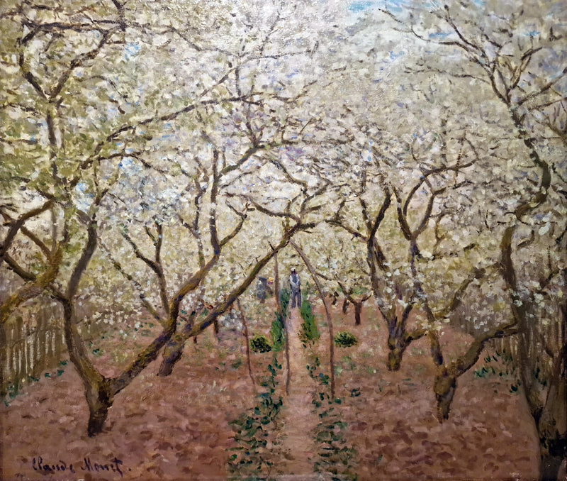 Pomar em flor em Vétheuil W521a - Claude Monet