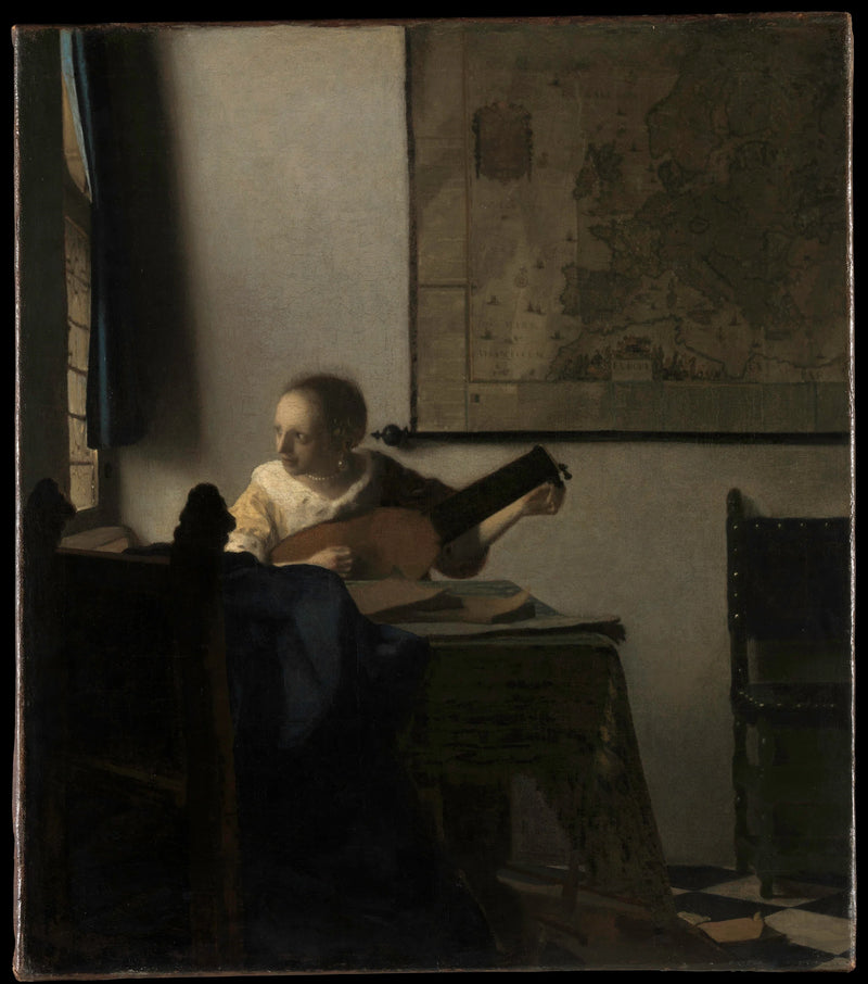 A Mulher com o alaúde - Johannes Vermeer