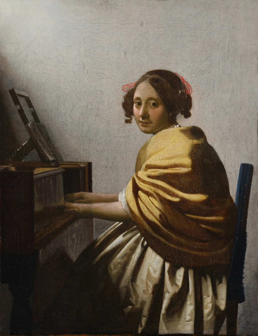 Jovem Mulher tocando o virginal - Johannes Vermeer
