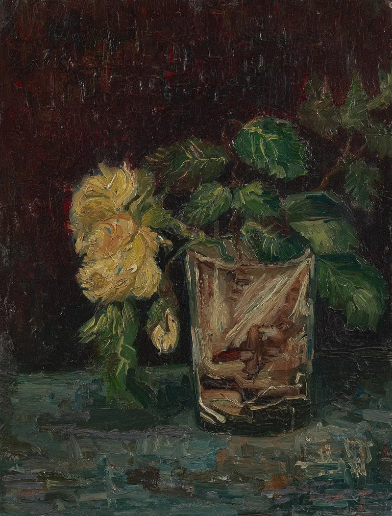 Vidro com rosas amarelas - Vincent van Gogh