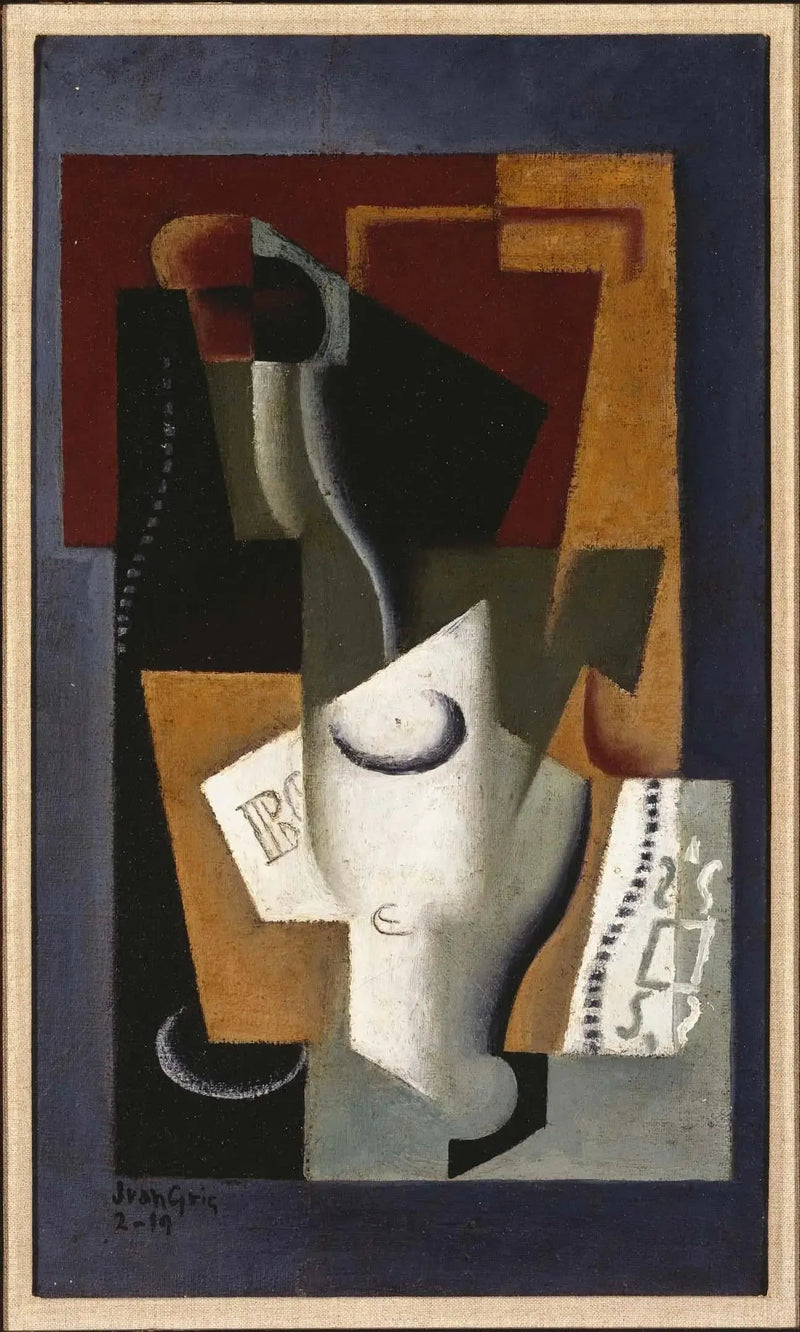 Vaso e garrafa - Juan Gris