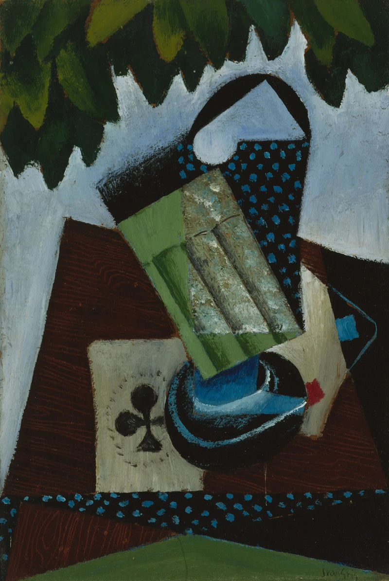 Vaso e cartas de jogar - Juan Gris