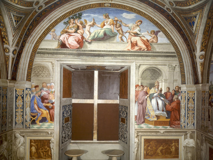 As Virtudes Cardeais e Teológicas e a Lei, 1511 - Raphaël e oficina