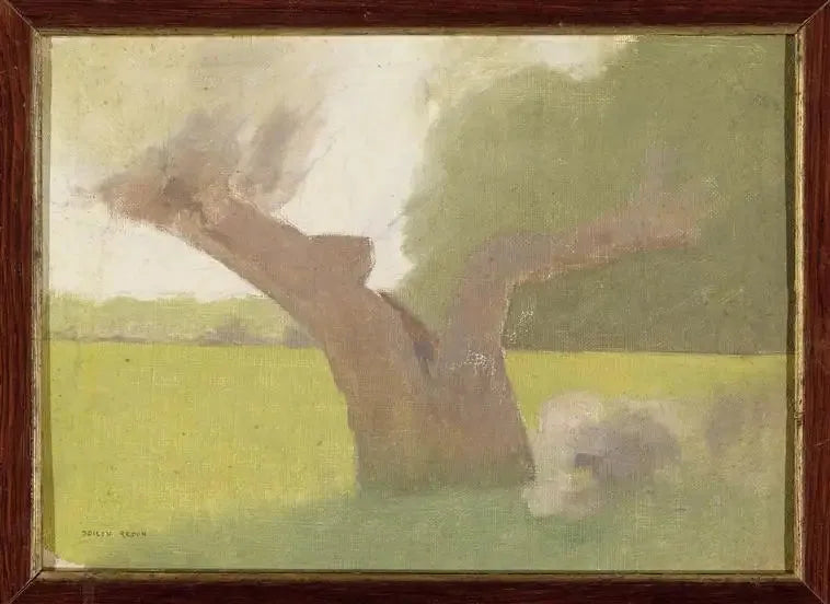 Árvore antiga em um prado - Odilon Redon