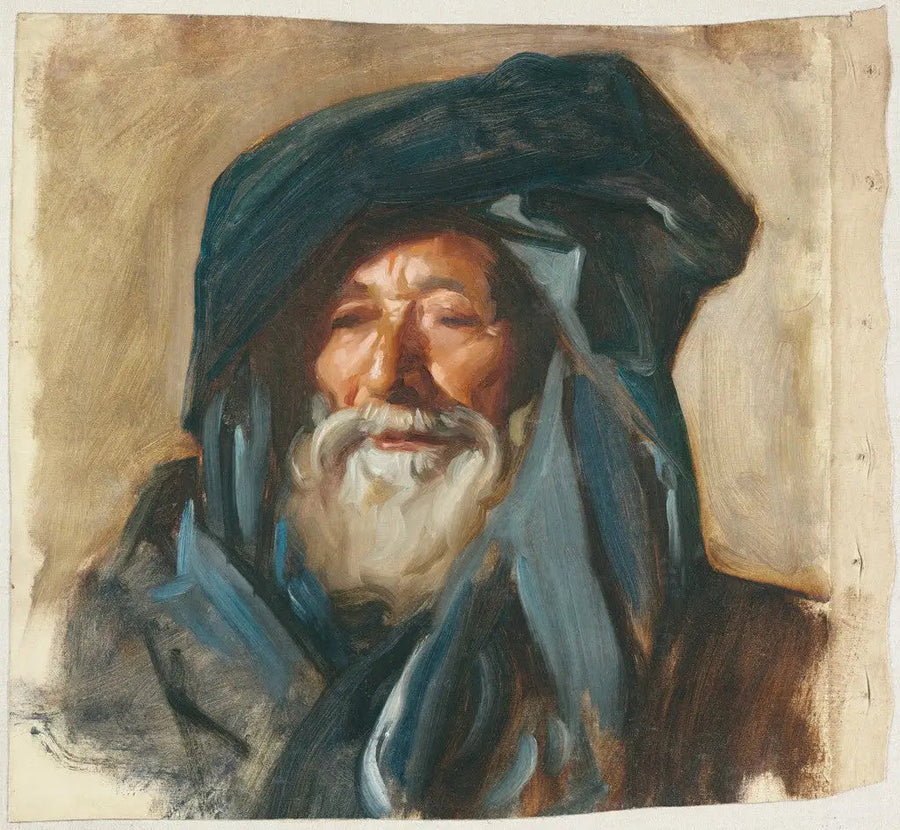 Velho homem com manto escuro - John Singer Sargent