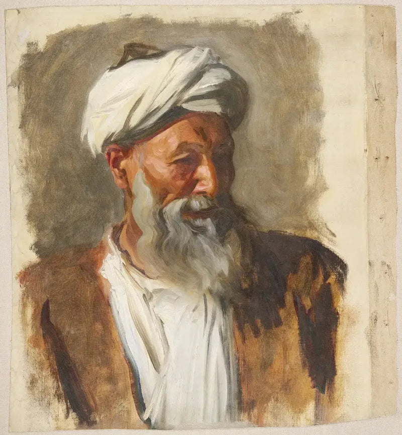 Velho homem com turbante branco - John Singer Sargent