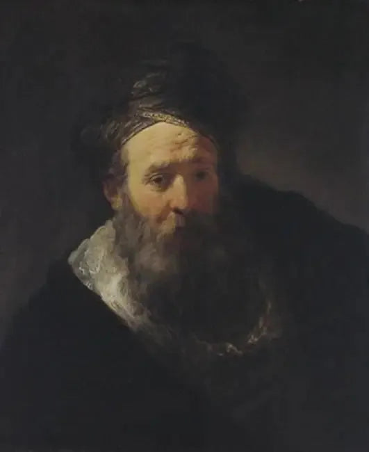 Velho com barba e turbante - Rembrandt