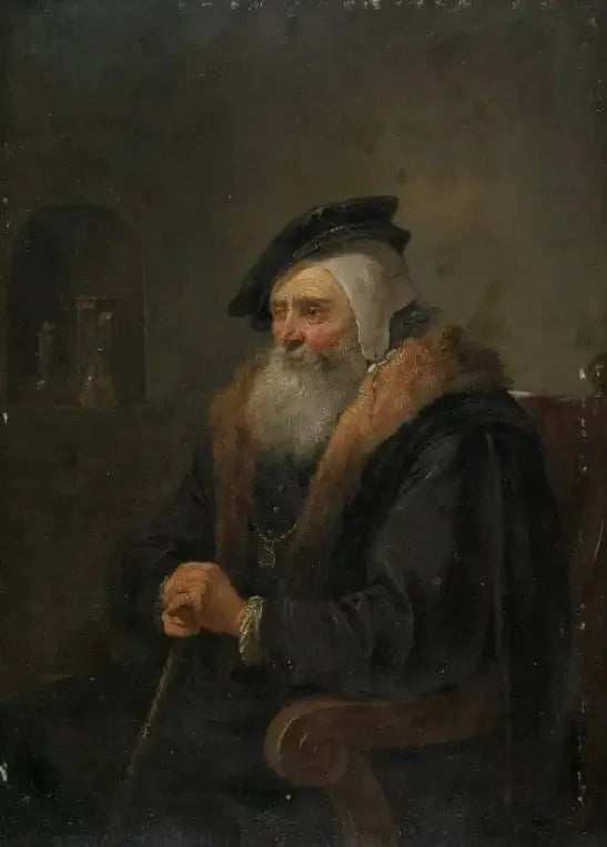 Homem idoso em uma poltrona - David Teniers Júnior