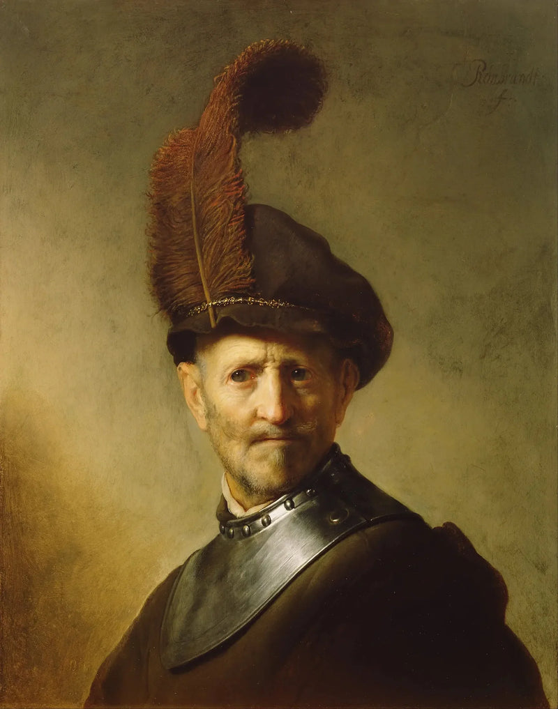 Velho Homem em traje militar - Rembrandt