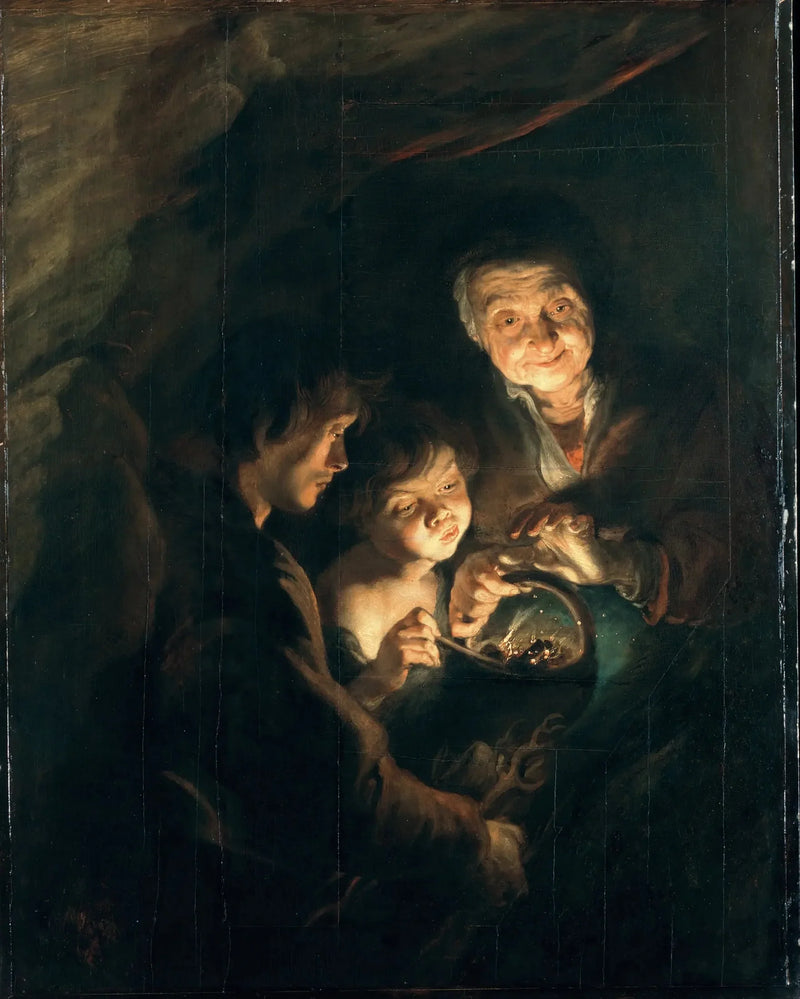 Idosa com uma cesta de carvão - Peter Paul Rubens