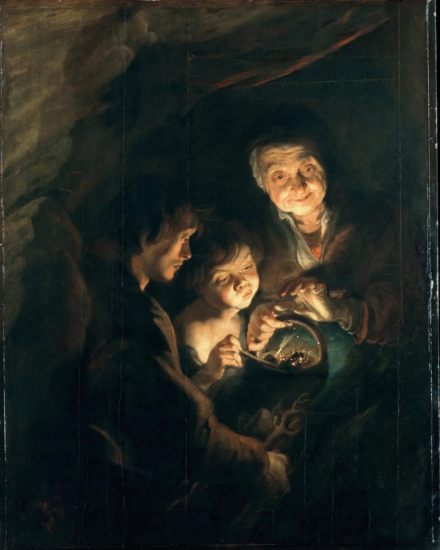 Idosa com uma cesta de carvão - Peter Paul Rubens