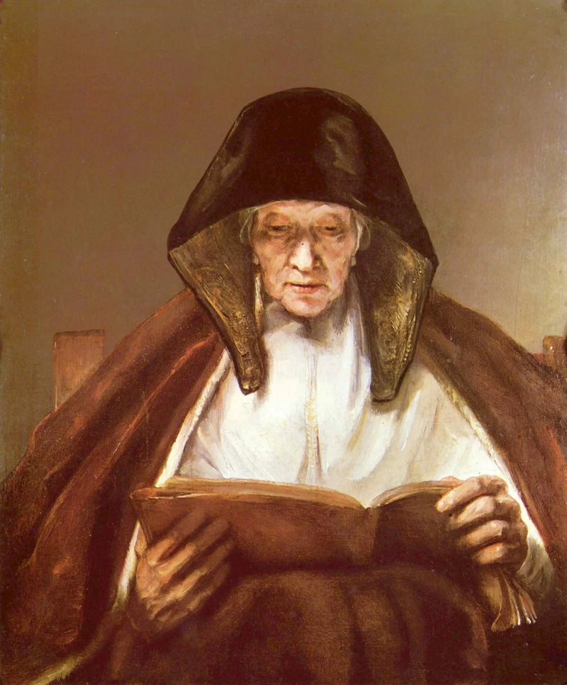 Uma velha mulher lendo - Rembrandt