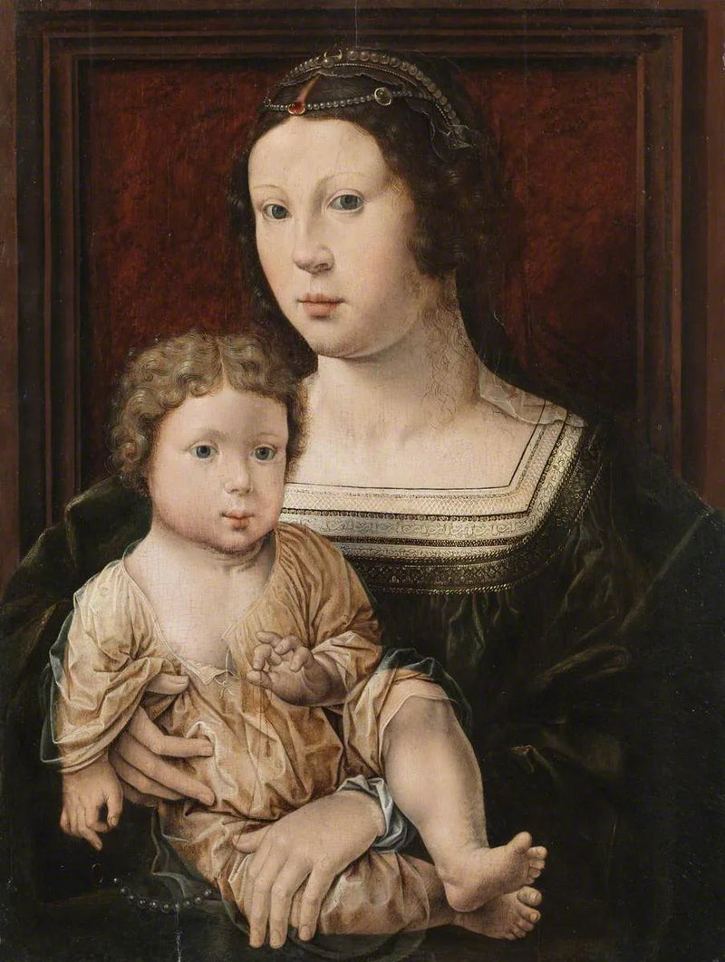 Virgem com o Menino (Anna von Bergen e seu Filho) - Jan Gossaert