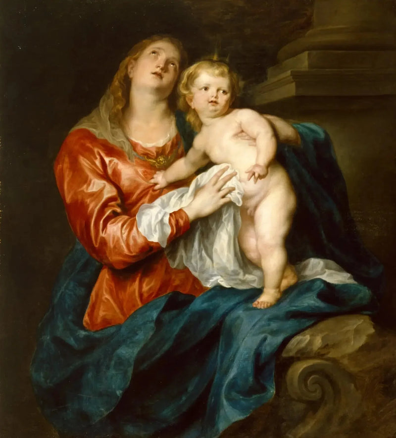 Virgem com o Menino. - Antoine van Dyck