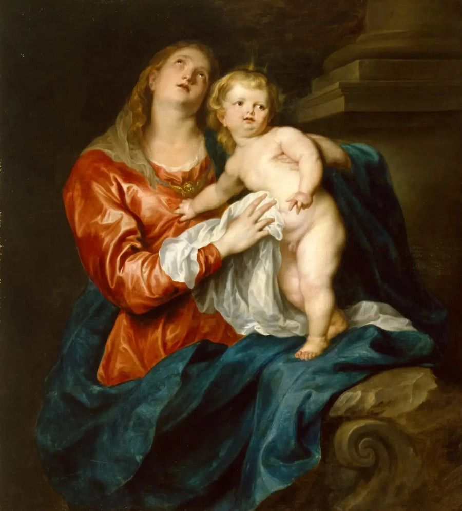Virgem com o Menino. - Antoine van Dyck