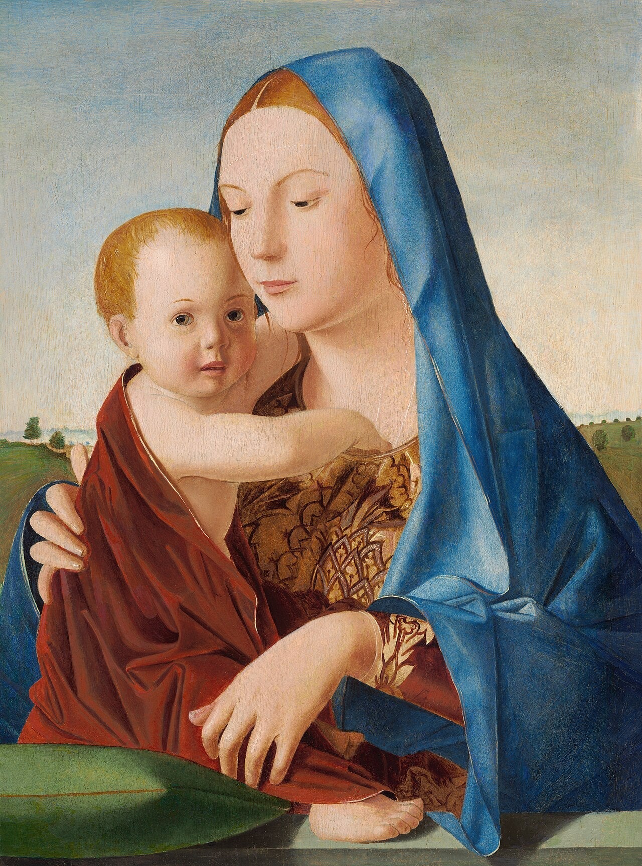 Vierge à l'Enfant - Antonello de Messine image 1 copie de tableau peinte à la main